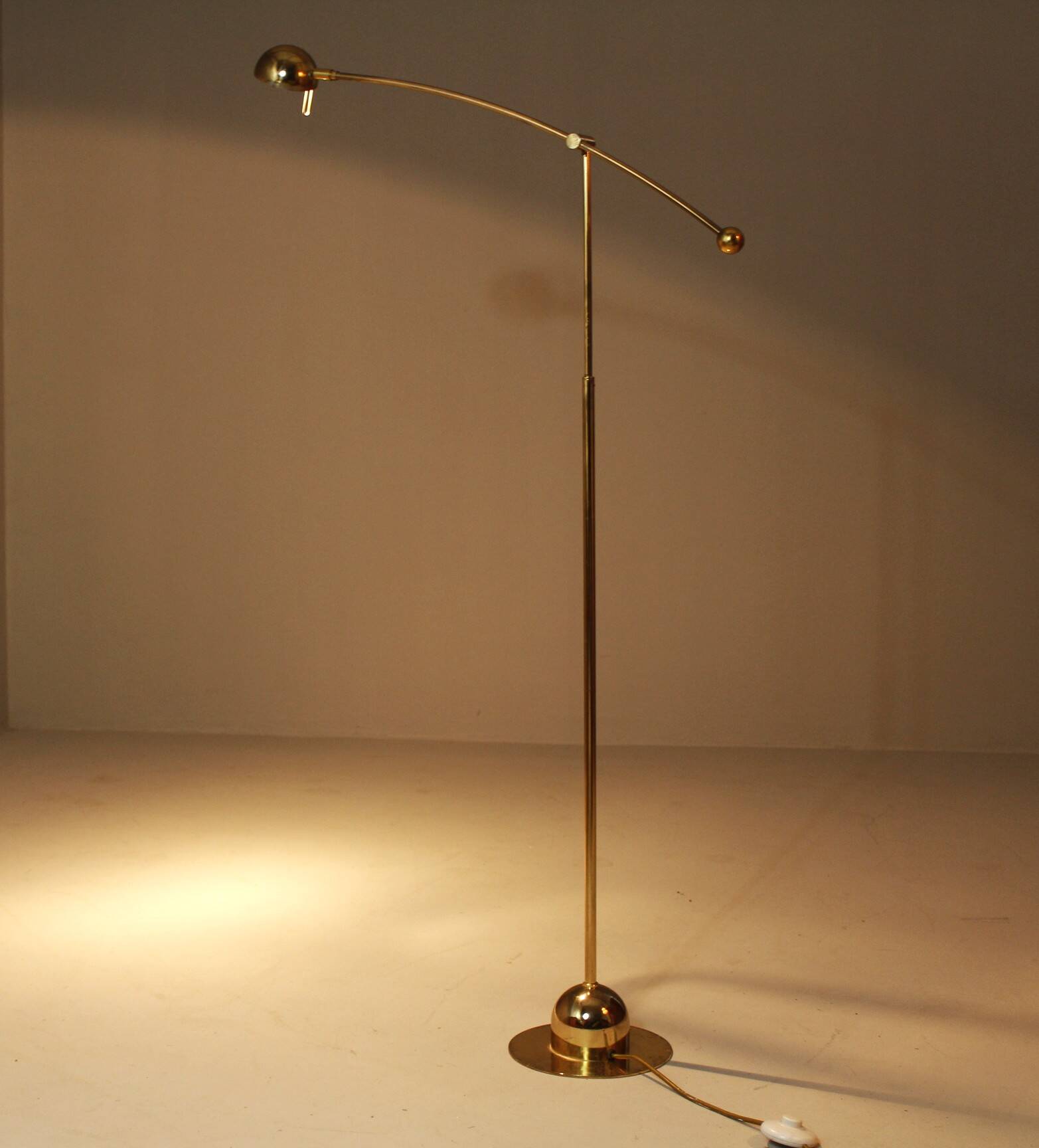 Brass Floor Lamp from Massive, Belgium, 1980s
