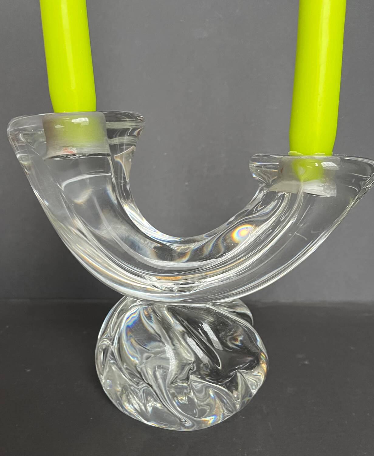 DAUM two-armed crystal chandelier