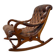 Rocking-chair Chesterfileld en cuir