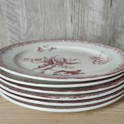 6 assiettes à dessert modèle Fontanges par Sarreguemines