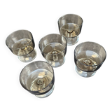5 vintage champagne glasses