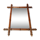 Old bamboo style wooden mirror 44x53 vintage
