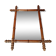 Old bamboo style wooden mirror 44x53 vintage