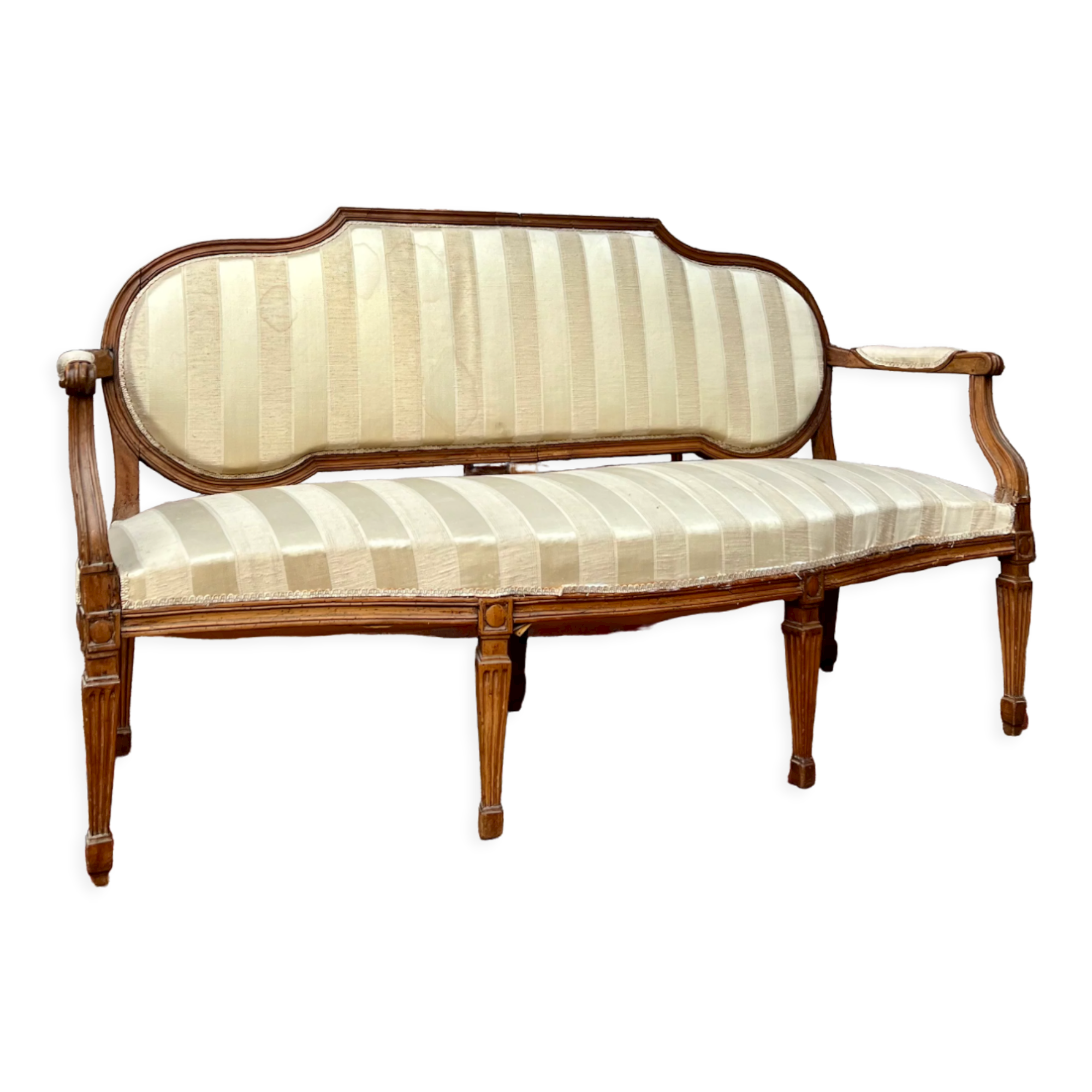 Natural wood sofa Louis XVI XVIII century