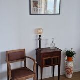 Directory style marquetry side table