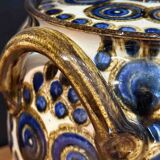 Enameled stoneware pot with lid