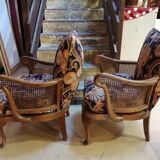 Duo of English armchairs Chippendale style