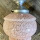 Art Deco globe pendant light, Clichy glass, pale pink, early 20th century.