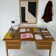 Bureau en chêne bi face années 50