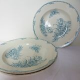 3 vintage deep plates in ironstone by L&G model Oeillets 220524