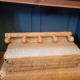 Coat rack with 5 turned wooden hooks from the 30s