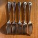 Lot de 5 fourchettes anglaises argentées Circa 30