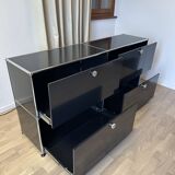 USM Haller Chest of Drawers in Graphite Black 1/2