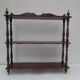 Old turned wood shelf, walnut color