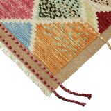 Handmade Tribal Decorative 200 cm x 307 cm Multicolor Wool Carpet