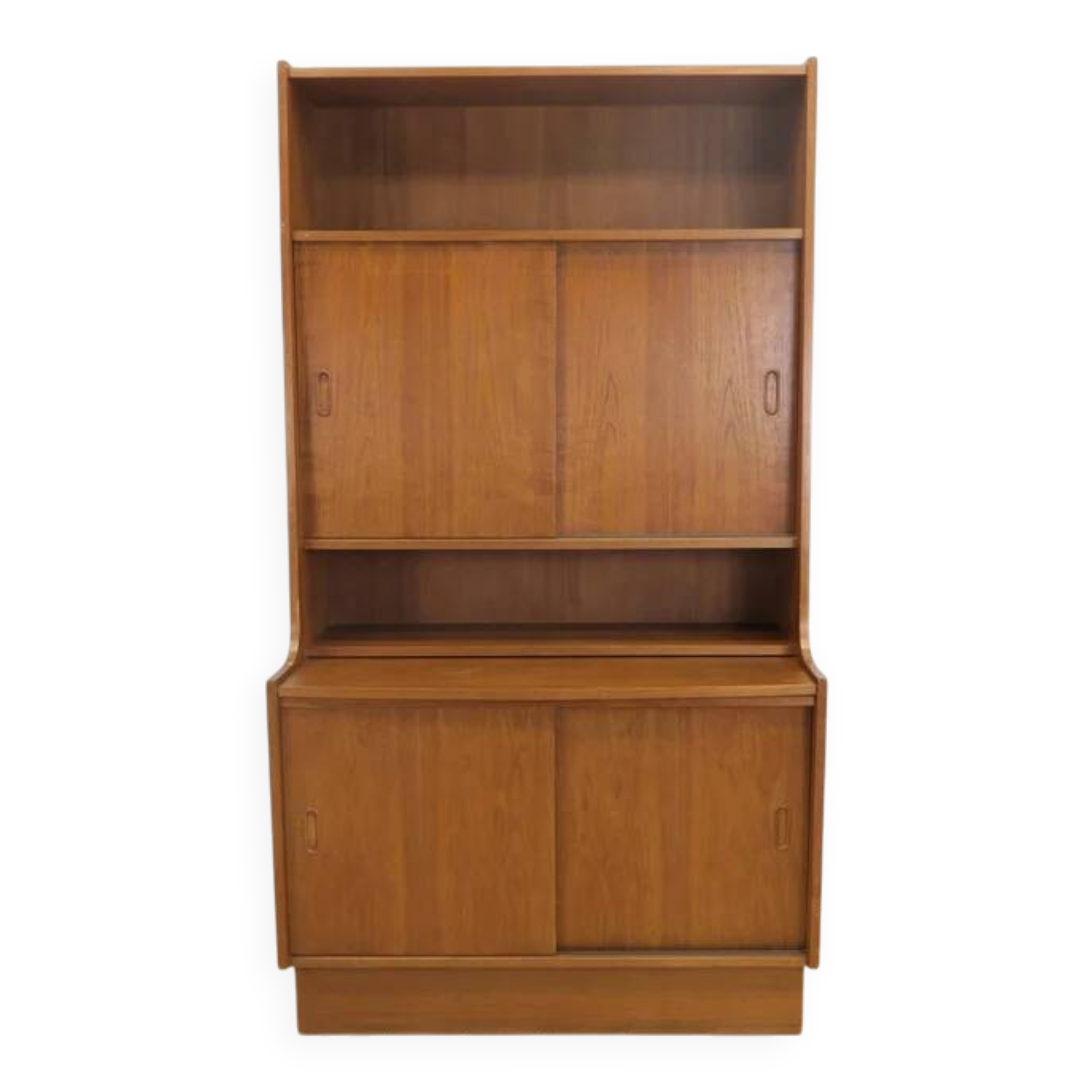 Bibliothèque en teck avec unité de rangement, années 1960