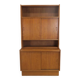 Bibliothèque en teck avec unité de rangement, années 1960