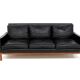 Scandinavian 3-seater leather sofa, Ulferts, Sweden, 1960