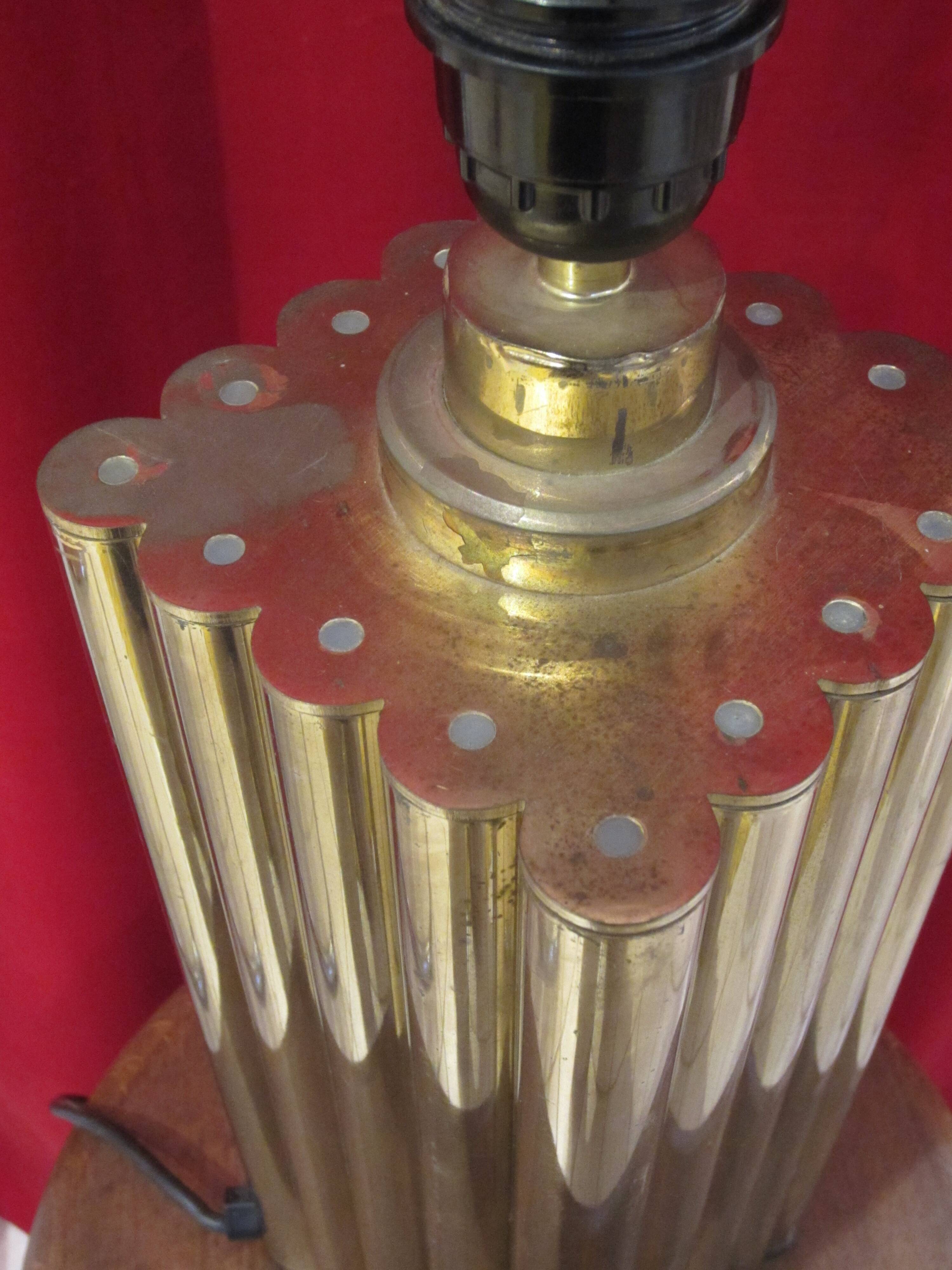Lampe italienne années 70 en laiton