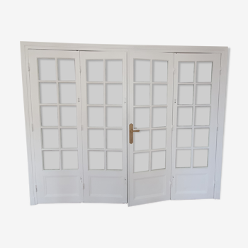 Separation doors with four leaves small beveled tiles - XX century