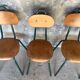 Trio of industrial tubular chairs - design 1960