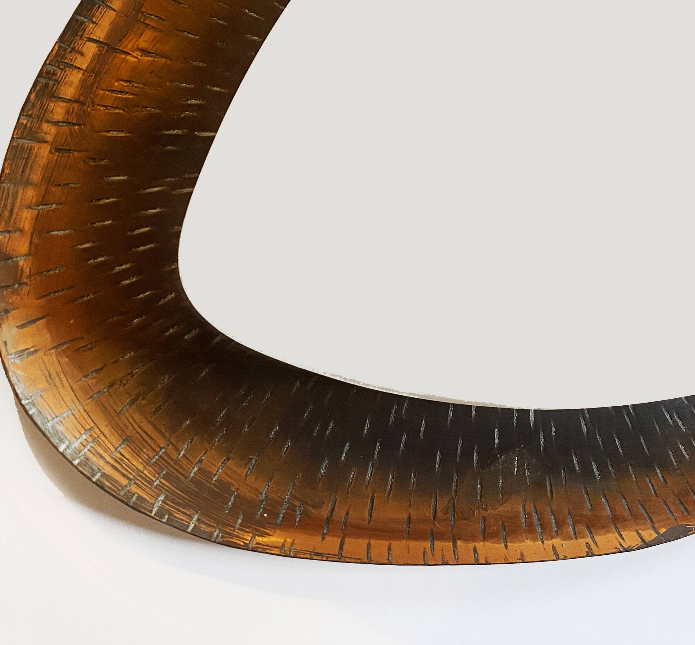 Goffredo Reggiani Triangular Applique RN in copper and opal glass