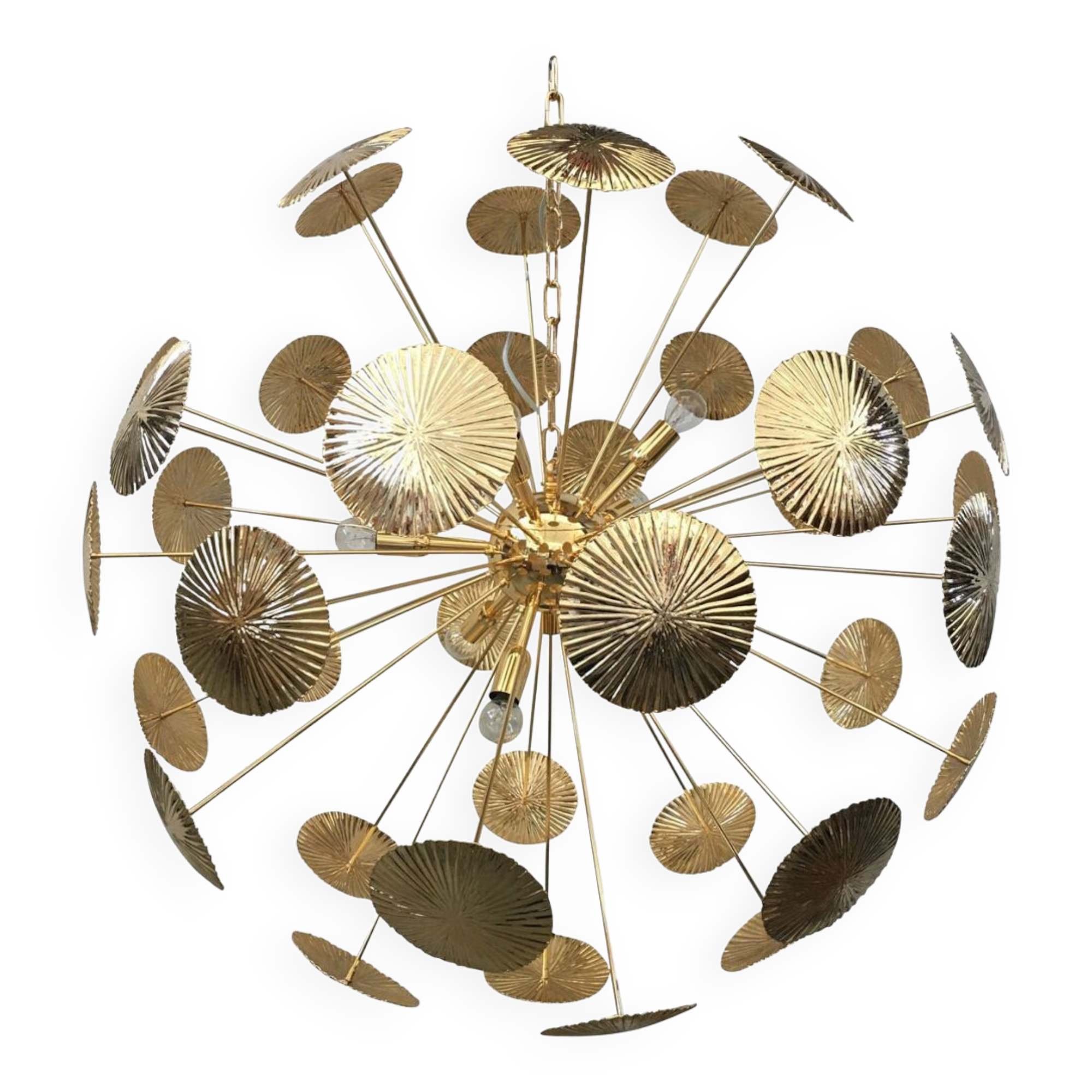 Brass chandelier
