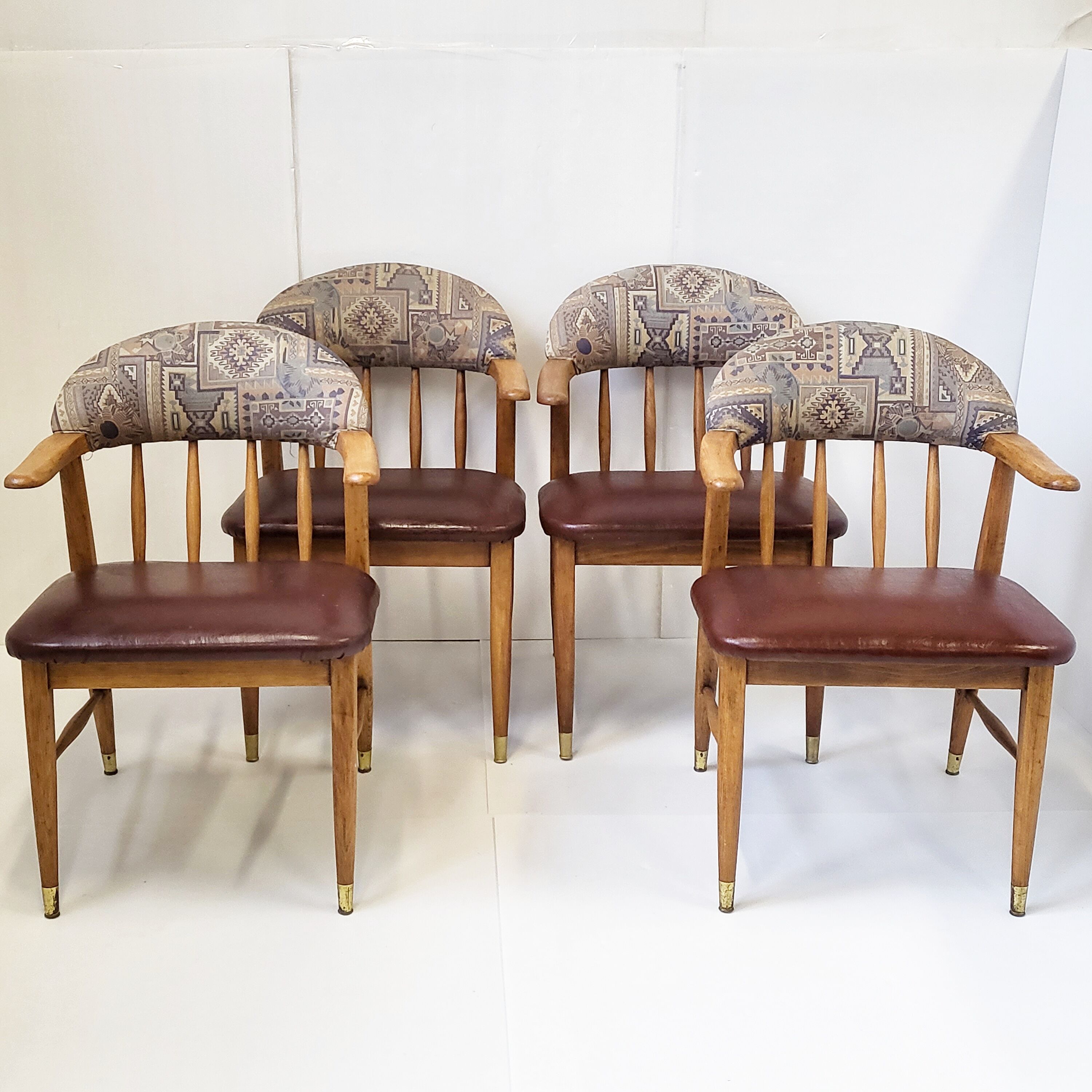 Suite of 4 vintage armchairs 1960
