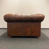 Handcrafted Brown leather Chesterfield Club Armchair