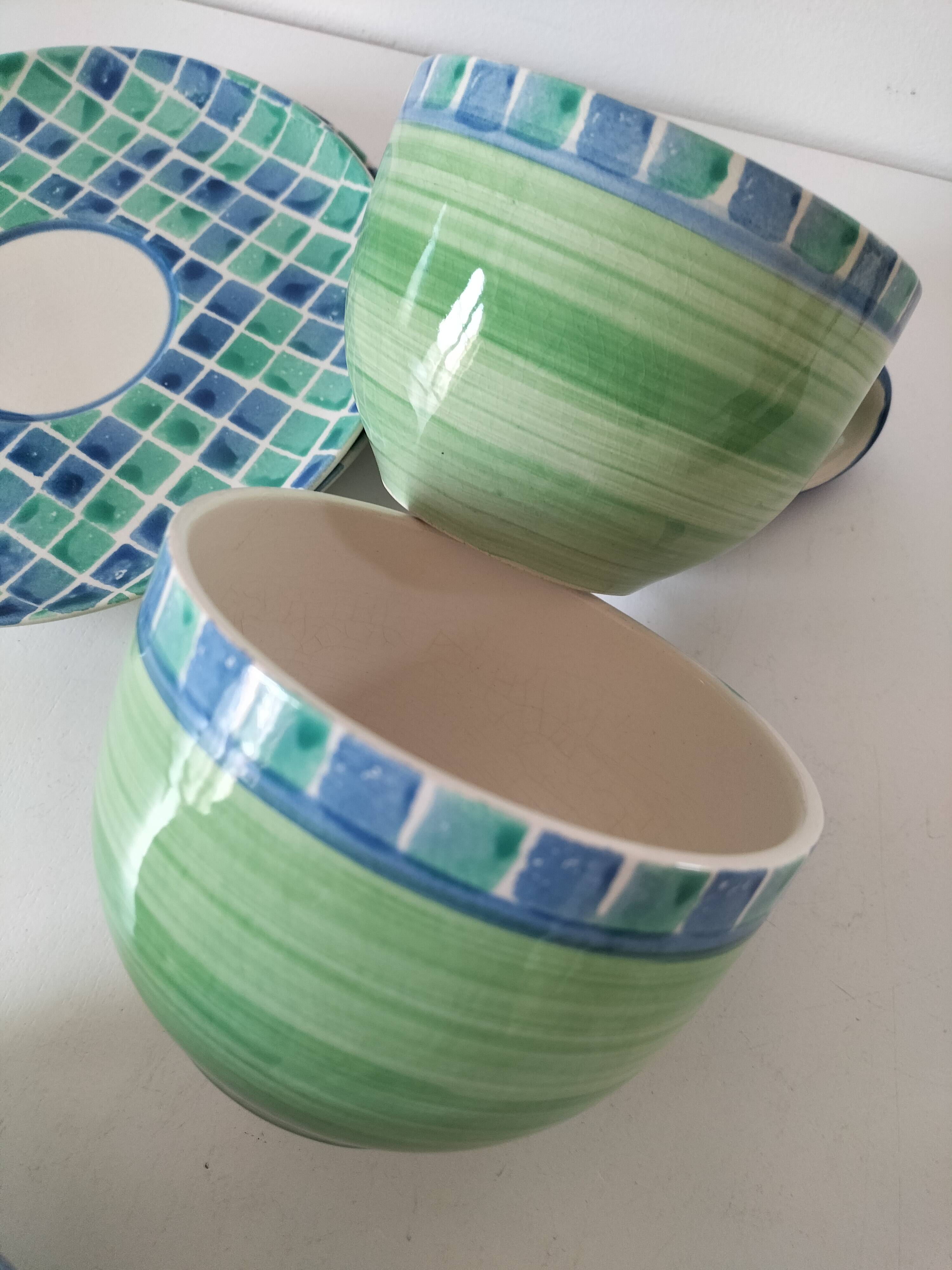 Portuguese tea service hand-painted ceramic