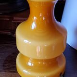 Designer orange glass lamp from the 70s