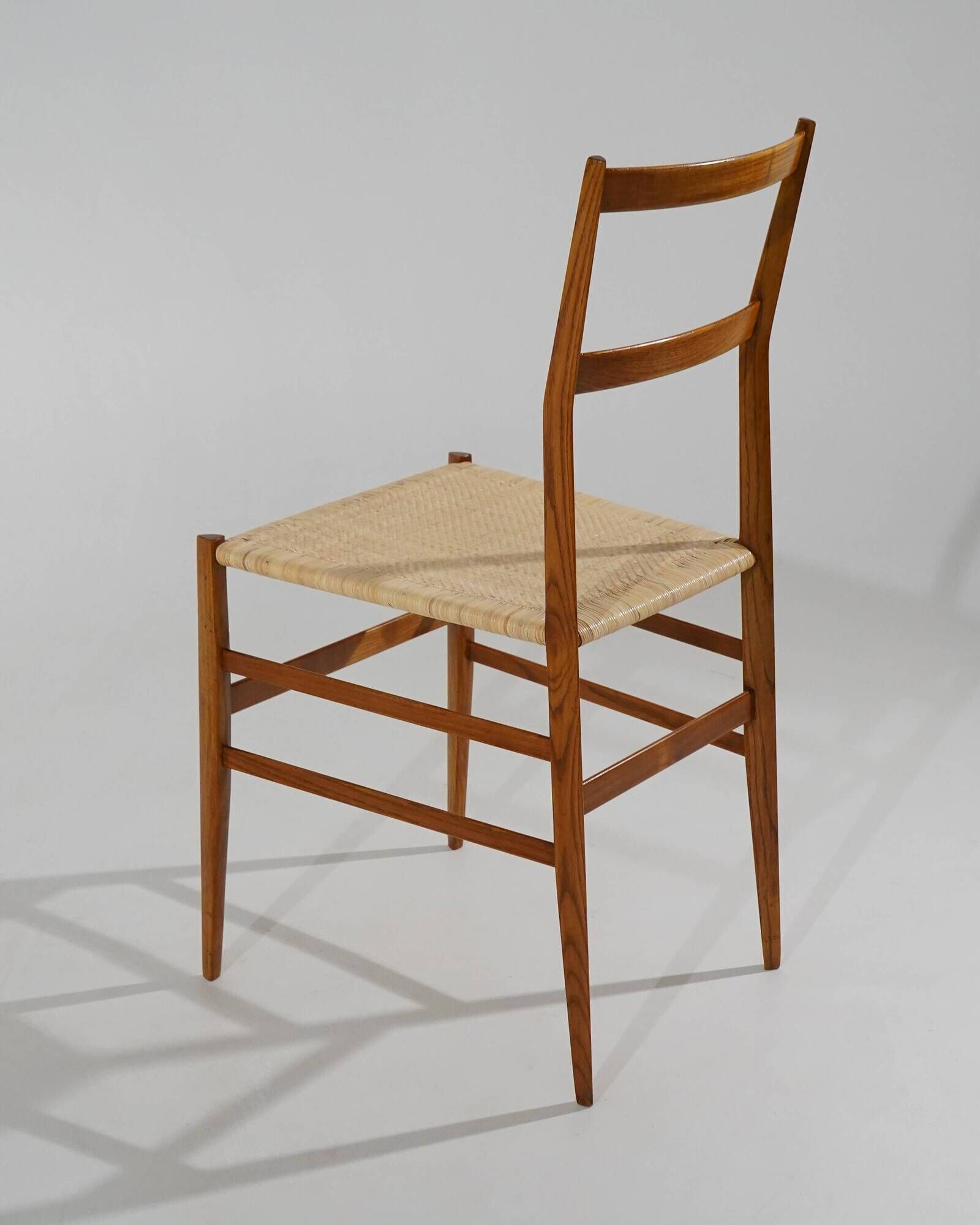 6 Superleggera dining chairs by Gio Ponti for Cassina, 1970’s