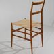 6 Superleggera dining chairs by Gio Ponti for Cassina, 1970’s