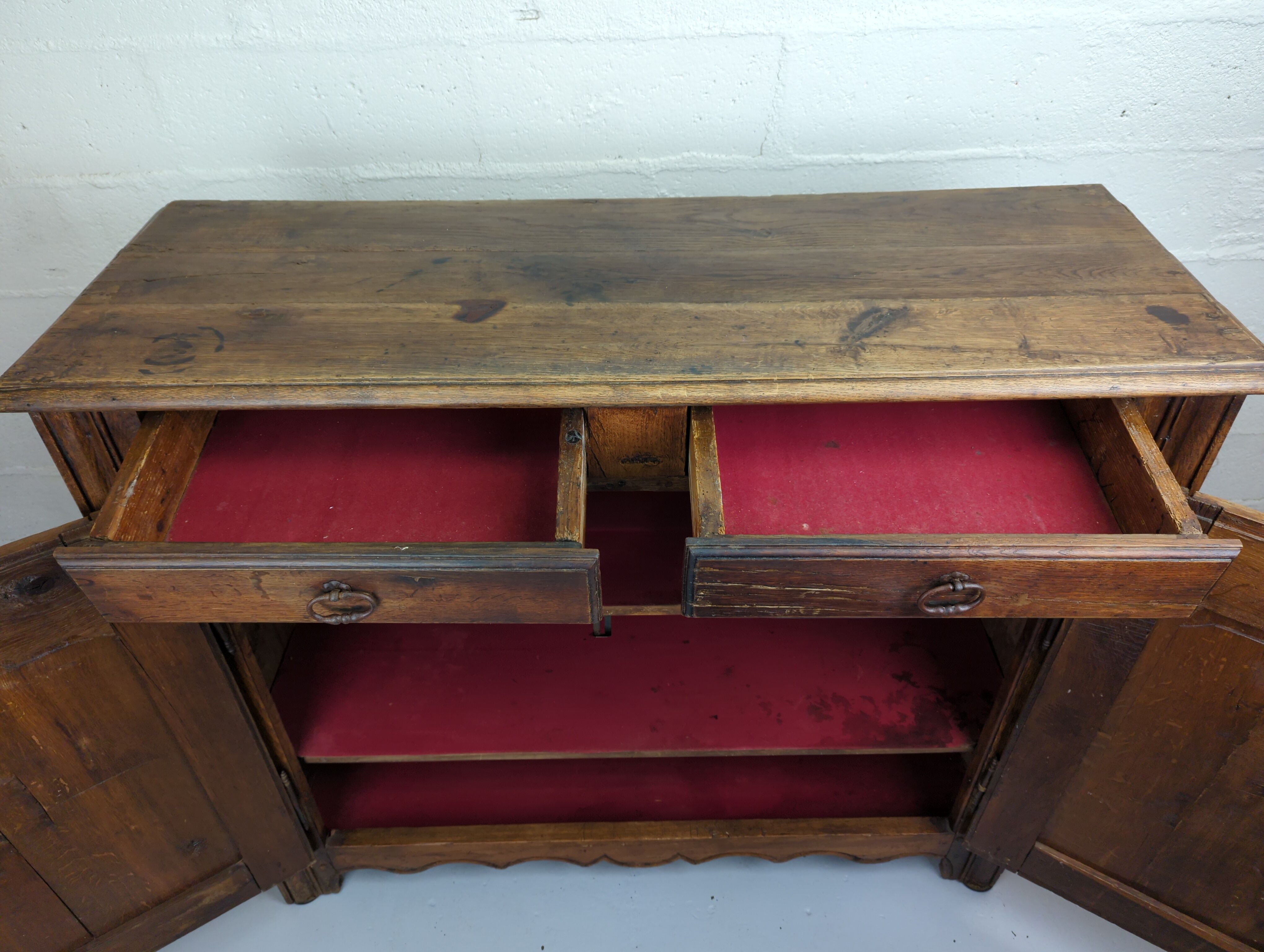 Antique sideboard two oak doors