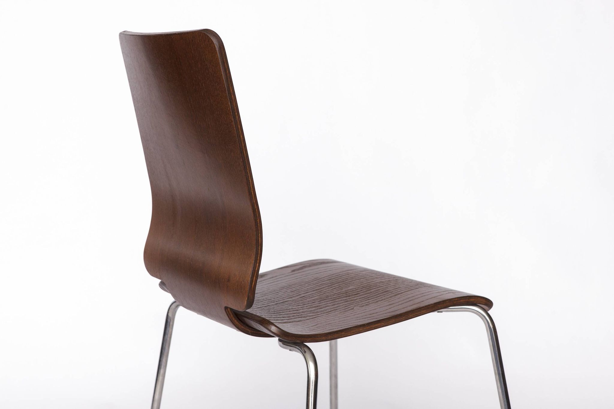 Chaise Gilbert IKEA – Chaise de salle à manger empilable vintage des années 1990, contreplaqué de teck