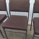Set of 4 vintage chairs brown fabric