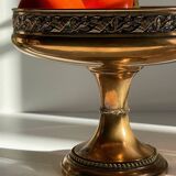 Coupe à fruits métal argenté et bronzé ancien