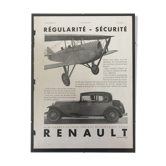 Advertising poster Renault 1930