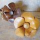 Vintage wood and metal years 70 s hooks in the shape of flowers