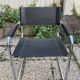 Fauteuil vintage en cuir noir