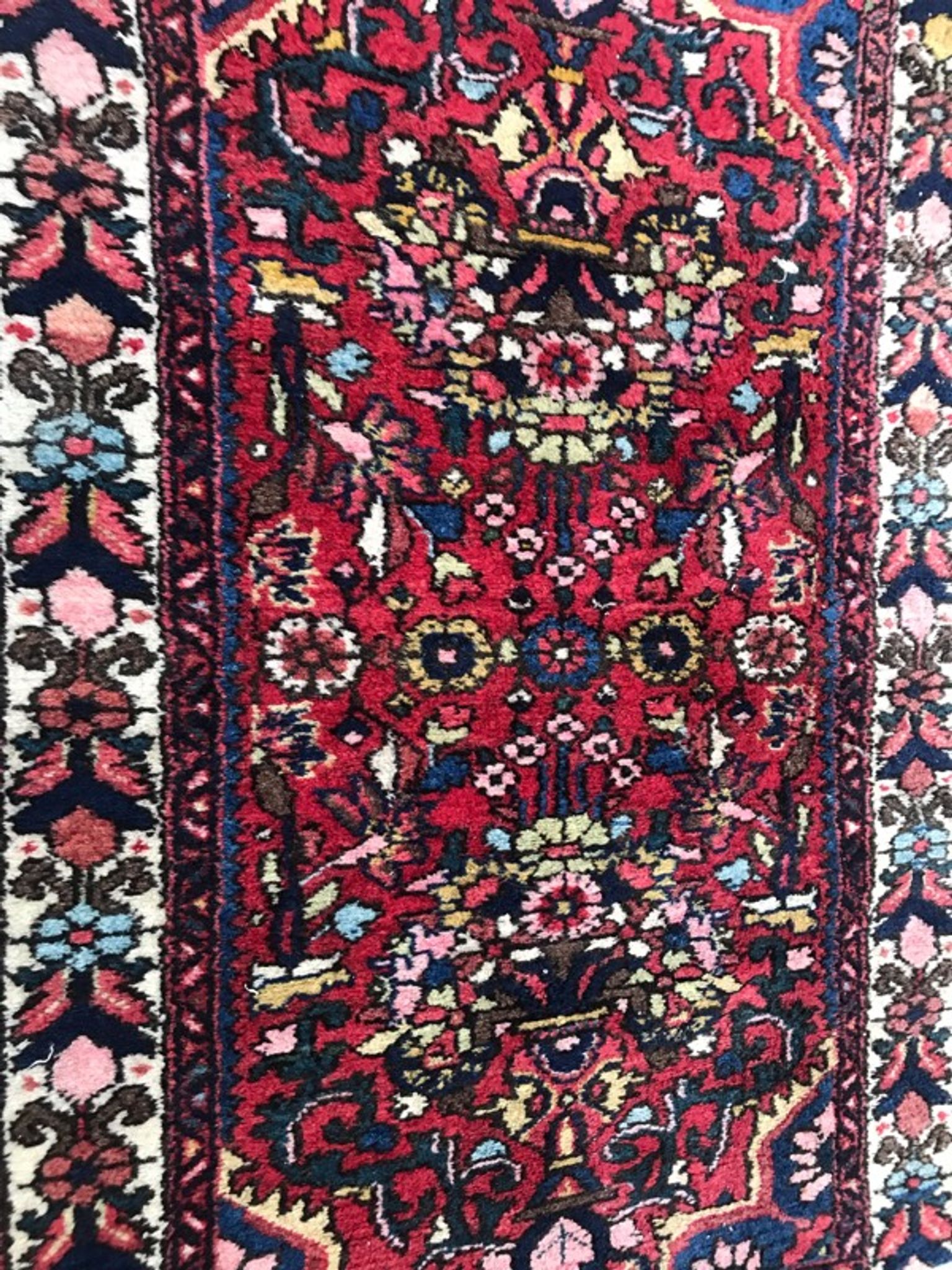 Vintage handmade persian hamadan rug