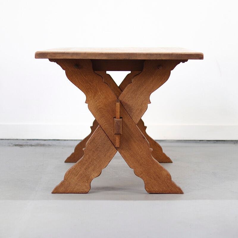 Vintage Rustic Brutalist Dining Table