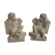 Angel bookends sitting in stone art deco 1950
