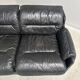 Black leather 2 seat sofa by Dreipunkt, 1970s