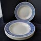 5 Hollow plates opaque porcelain from Badonviller