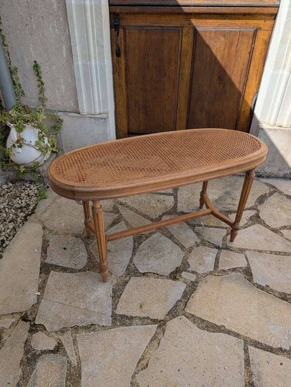 Banquette cannée ancienne