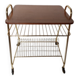 Side table for storing vinyl records