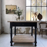 Butcher's table work central island marble