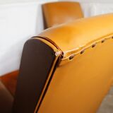 Pair of club chairs in skai 1960
