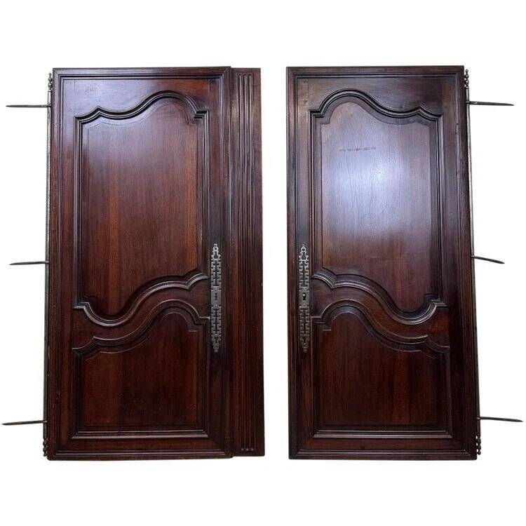 Pair of antique solid wood doors – Louis XV / Regency period